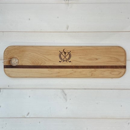 French Bread Board - Golf Clubs w/Tee