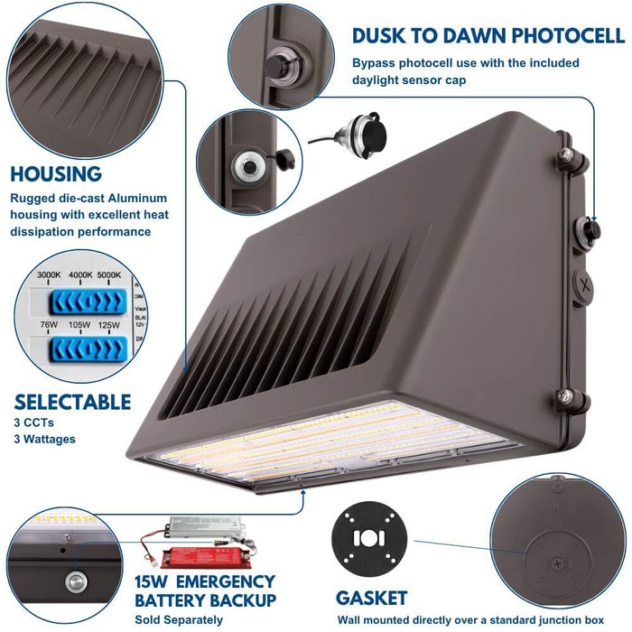Konlite Full Cut off Wall Pack light
