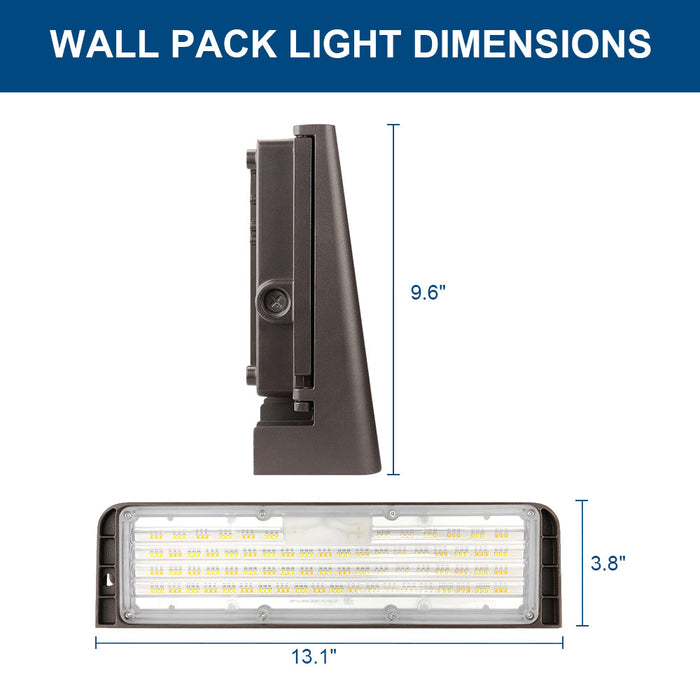 Konlite led full cutoff wall pack light dimensions
