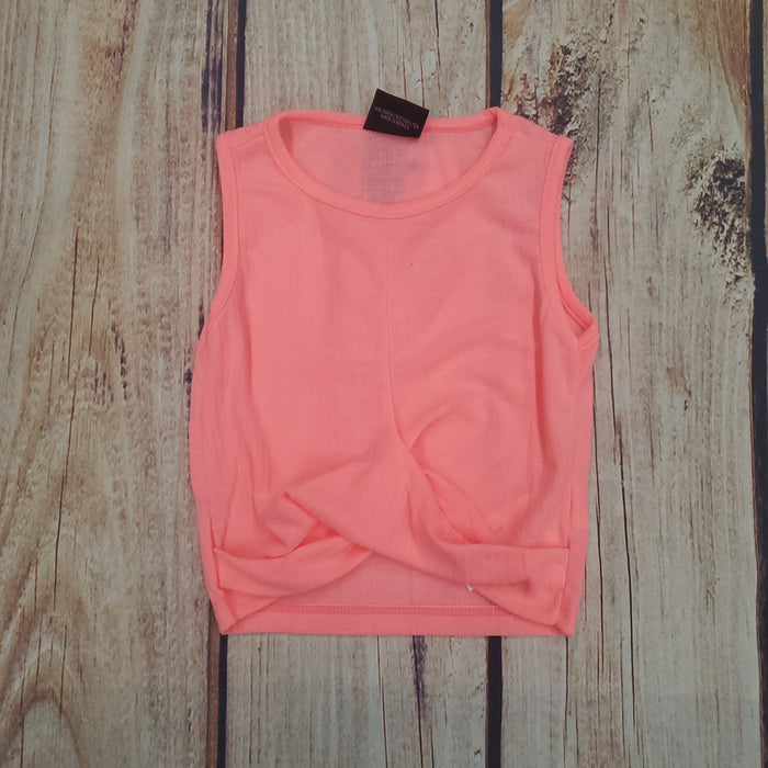 Gloss Neon Pink Crop Tank Top