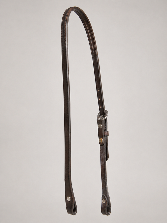 Headstall - HS147 - 1/2" Plain Brown Split Ear