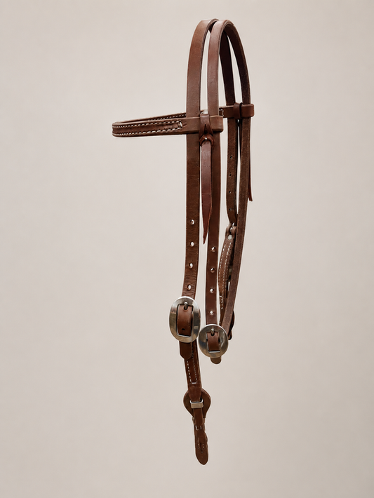 Headstall - HS262 - Regular Oiled Browband with Quick Change