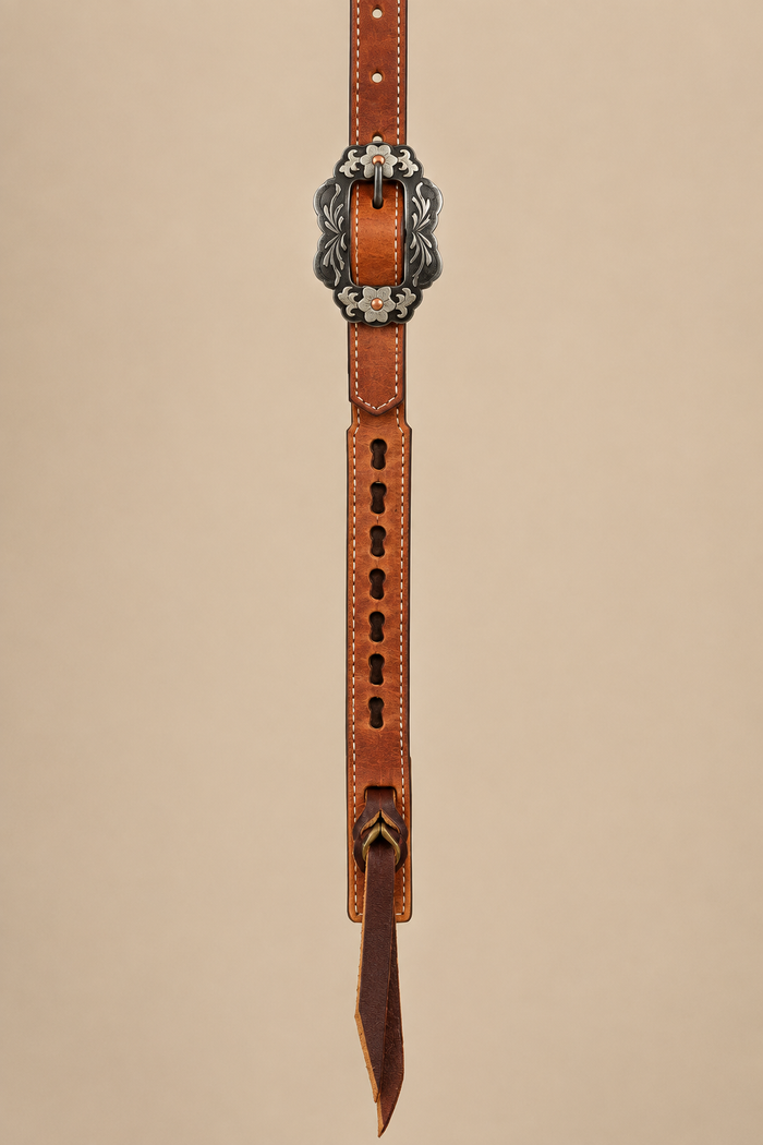 Headstall - HS318 - Weaver Harness Leather Buckstitch Split Ear