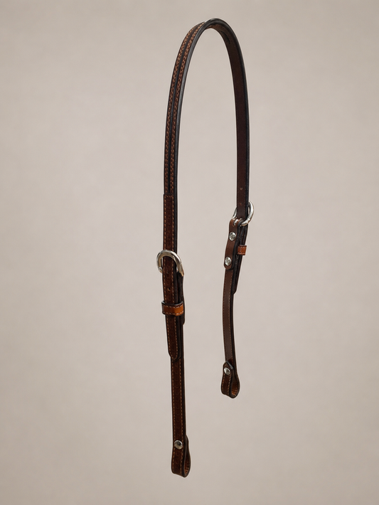 Headstall - HS83 - 5/8" Geometric Antiqued Split Ear