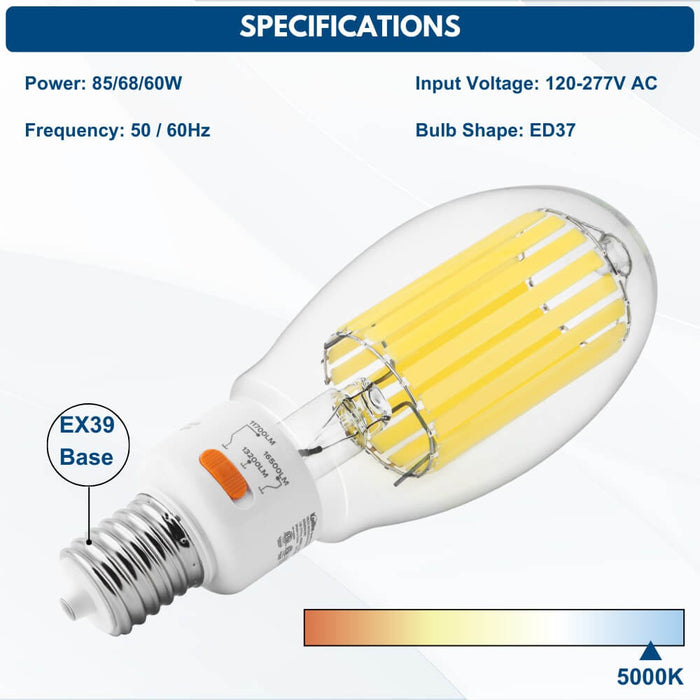 Specifications of High Lumen LED Filament Bulb