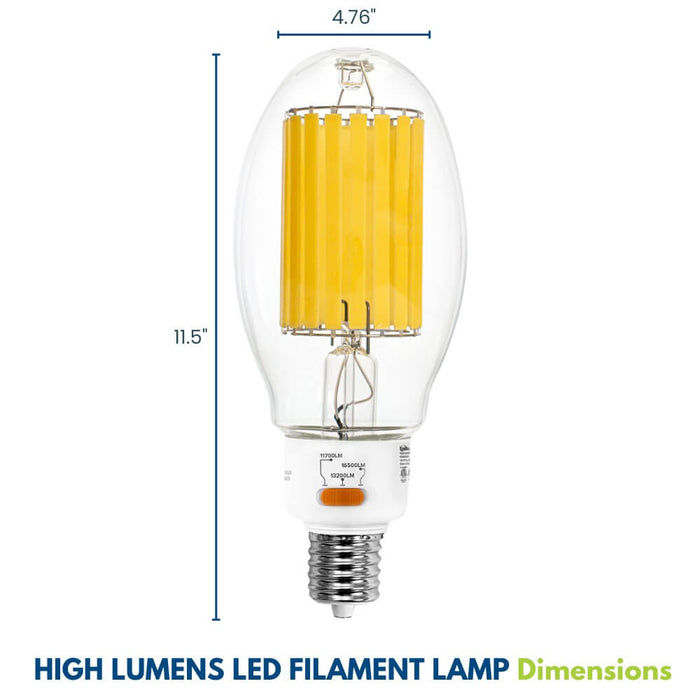 Dimensions of High Lumen LED Filament Bulb