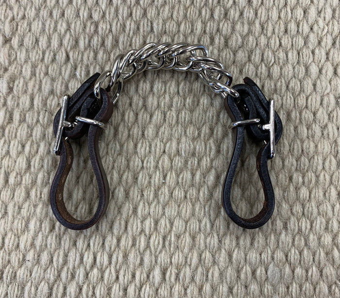 CURB STRAP - CS03 - 1/2" Flat Chain Brown