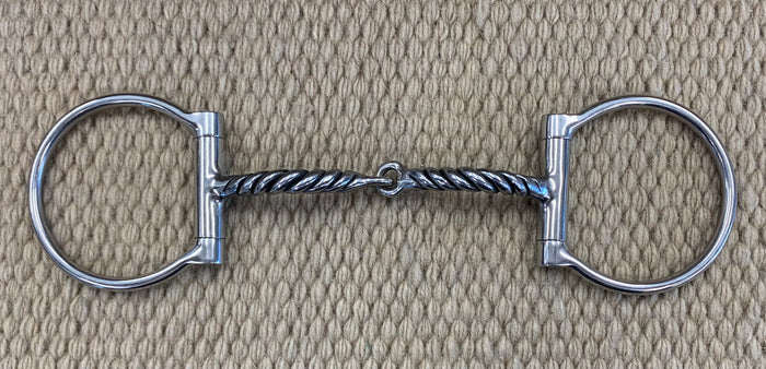 BIT - MB06 - Myler D-Ring Sweet Iron Twisted Snaffle Stainless