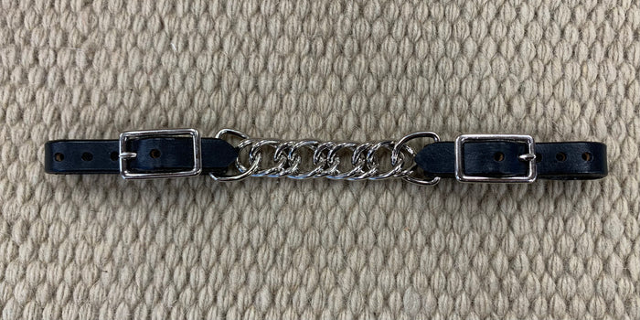 CURB STRAP - CS02 - 1/2" Flat Chain Black