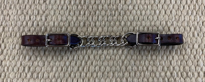 CURB STRAP - CS03 - 1/2" Flat Chain Brown