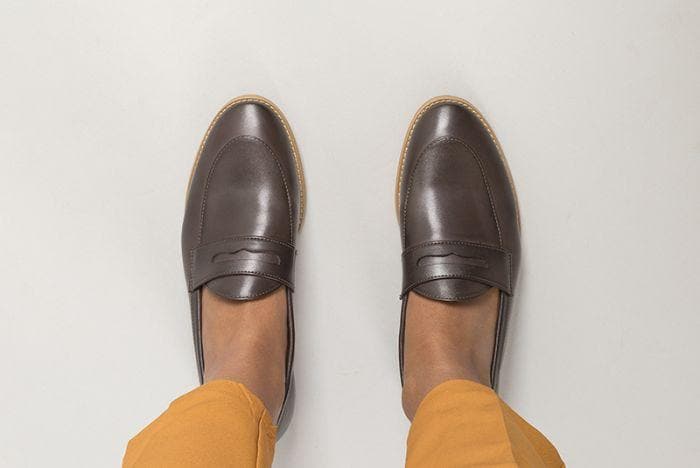 'Irene' Women's Vegan Loafers By Ahimsa - brown - Vegan Style