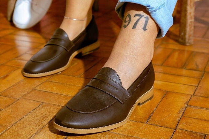 'Irene' Women's Vegan Loafers By Ahimsa - brown