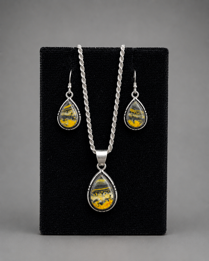 Jewelry JWR13 - Bumble Bee Jasper Sterling Silver Set