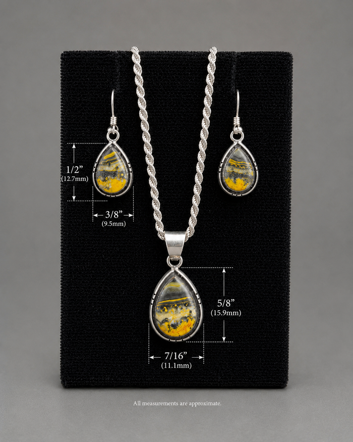 Jewelry JWR13 - Bumble Bee Jasper Sterling Silver Set