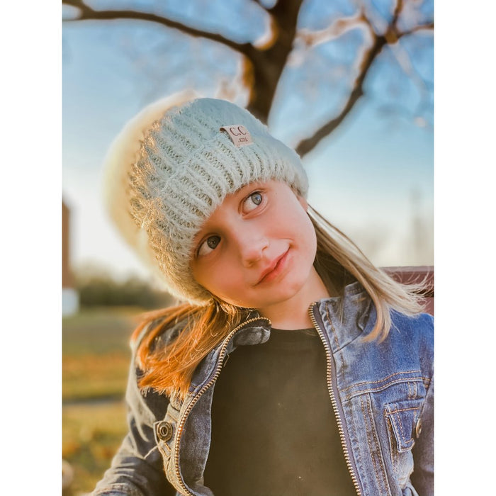 Kids Fuzzy Solid Beanie