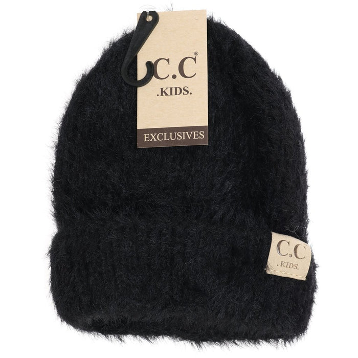 Kids Fuzzy Solid Beanie