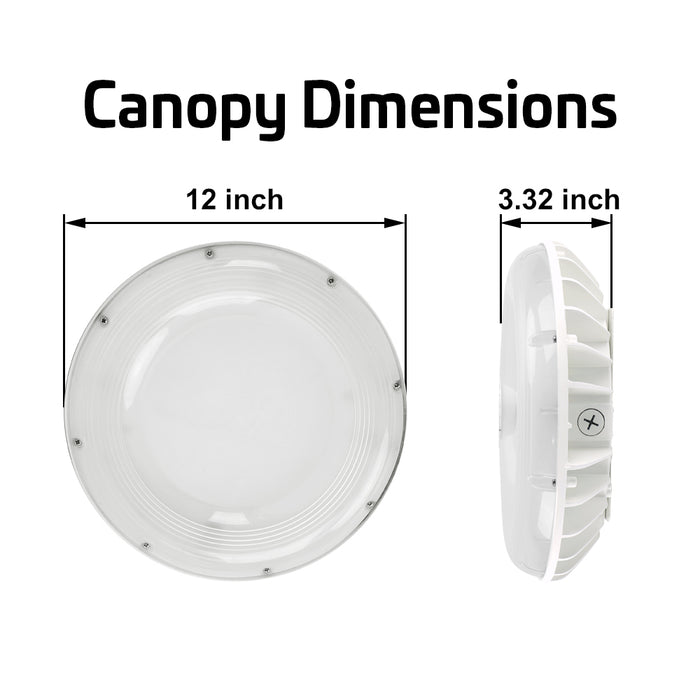 LED Canopy area light dimensions