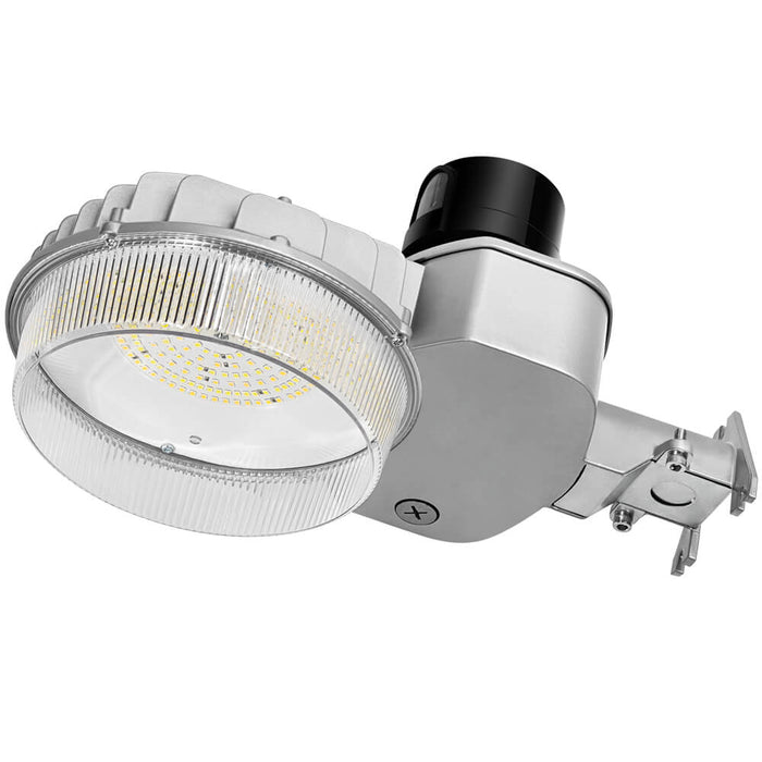 led barn light with a black dusk to dawn photocell
