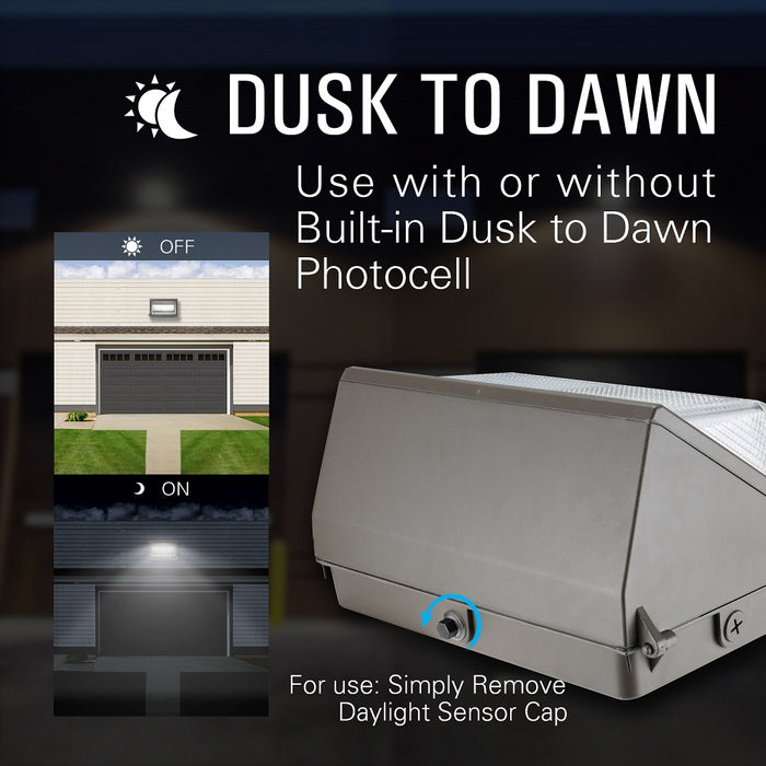 LED Wall mount with dusk to dawn Photocell