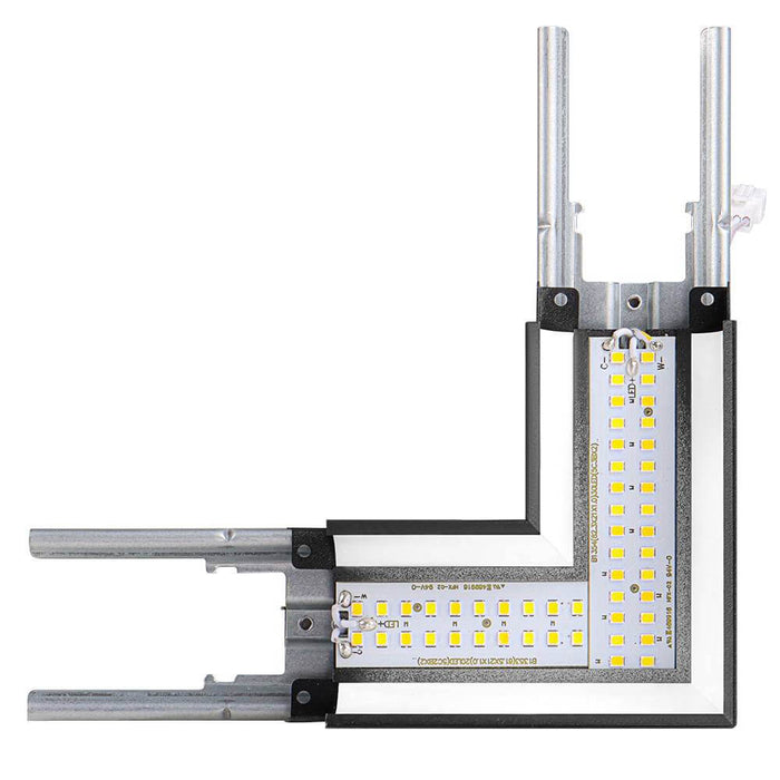 Inside view of Black L-Shape Connector Use with Konlite Architectural Linear Light