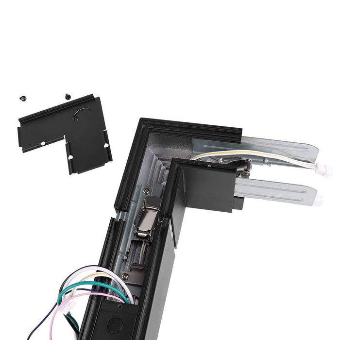 Assembly of Black L-Shape Connector Use with Konlite Architectural Linear Light