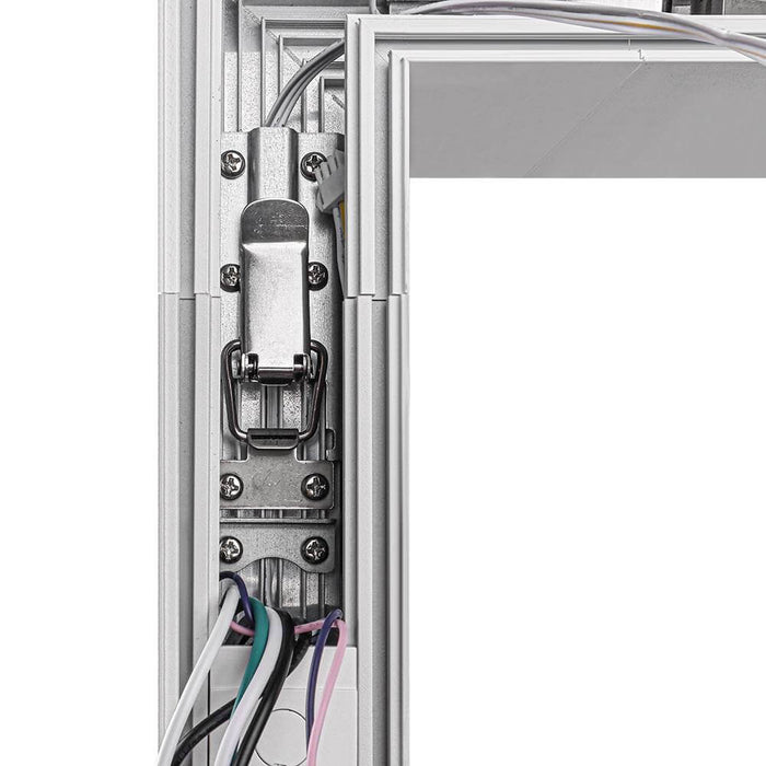 Connection of White L-Shape Connector Use with Konlite Architectural Linear Light Fixture
