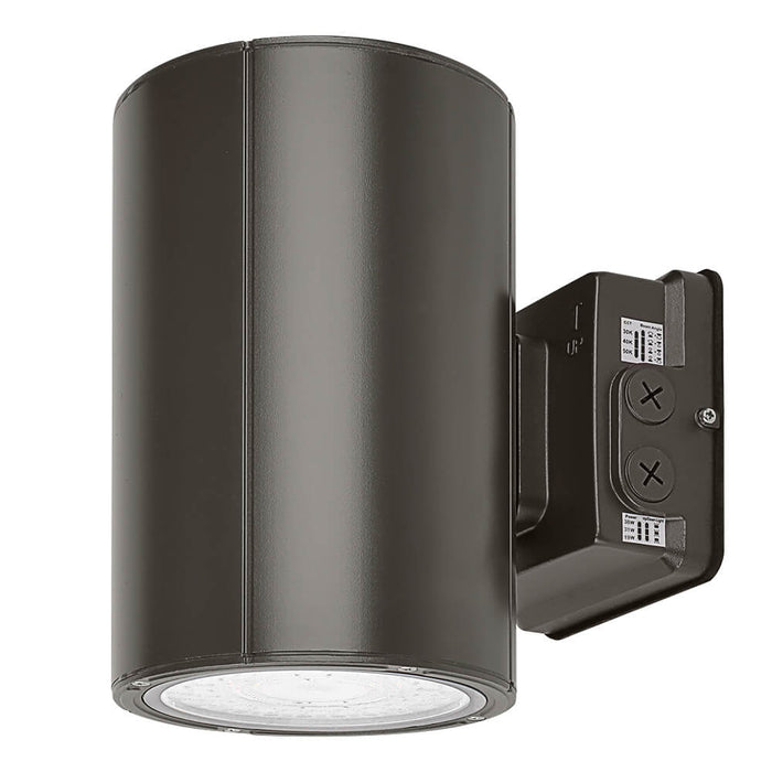 Side view of Konlite 6 inch LED Cylinder Up and Down Wall Light fixture