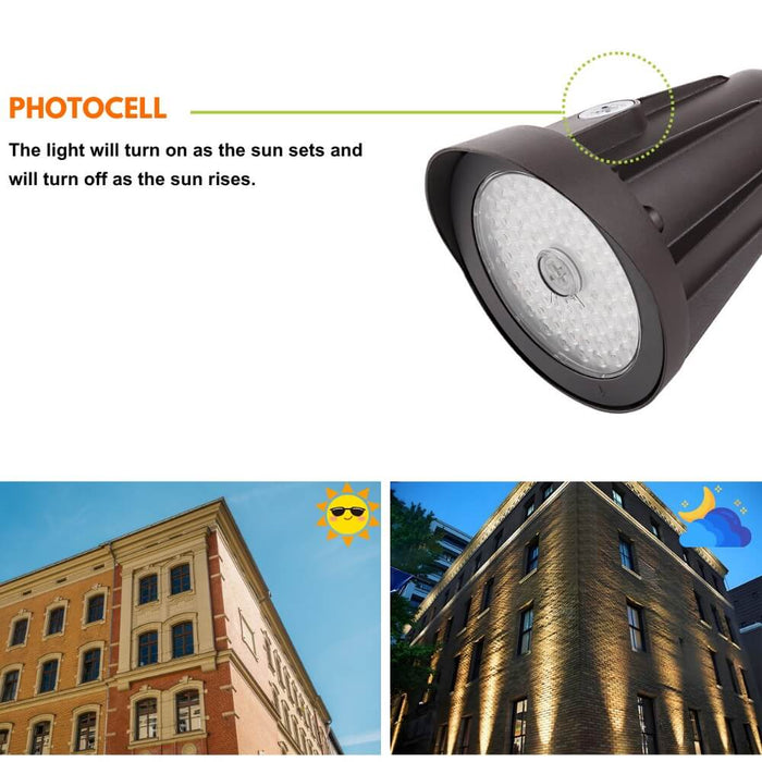 Photocell of 25W LED Outdoor Bullet Flood Light fixture