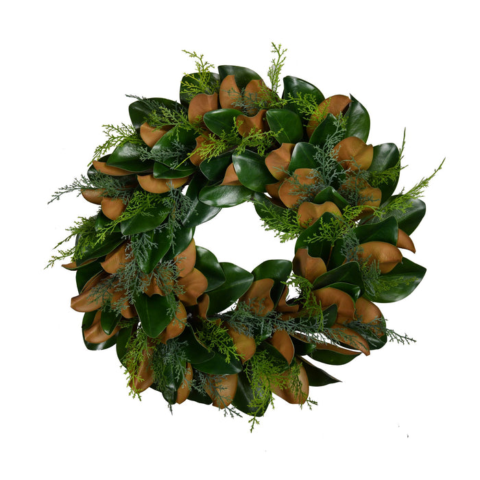 Magnolia Evergreen Wreath - 24 Inch