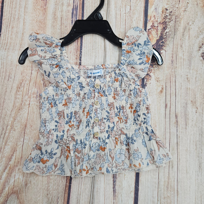 MAYORAL PRINTED FLORAL TOP 3028