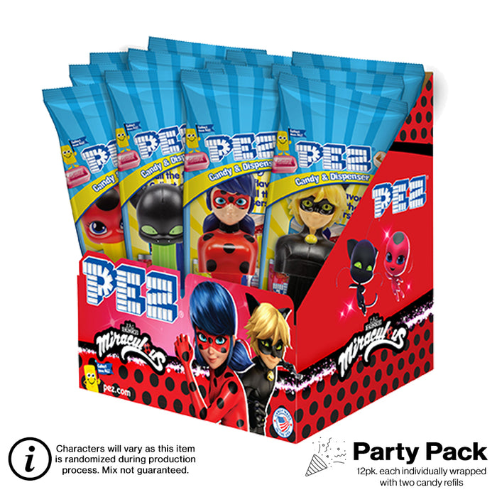 Miraculous PEZ Party Pack (12 pack - each Individually wrapped)