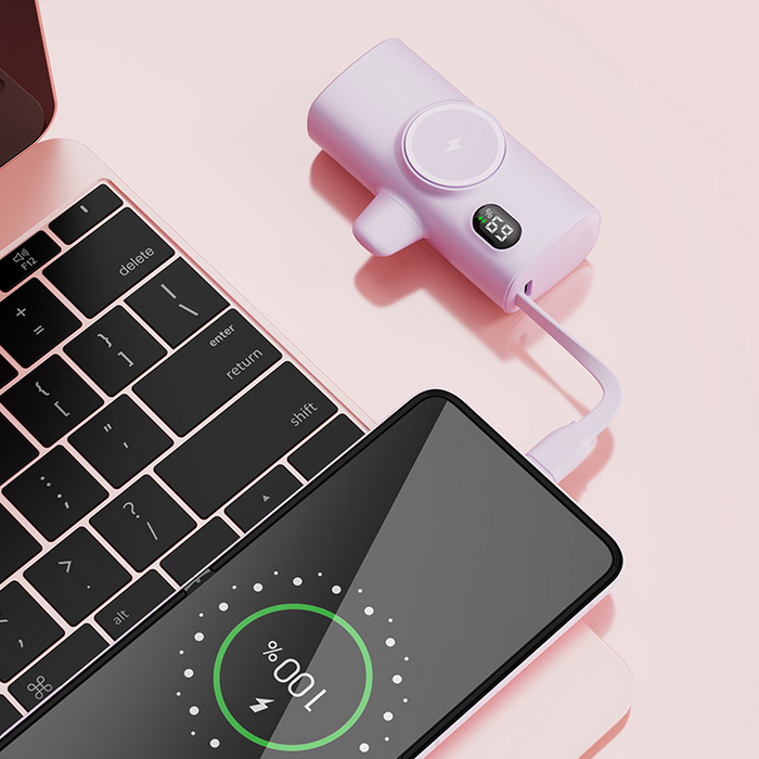 NexTECH® | Mini Capsule Power Bank with Wireless Watch Charger