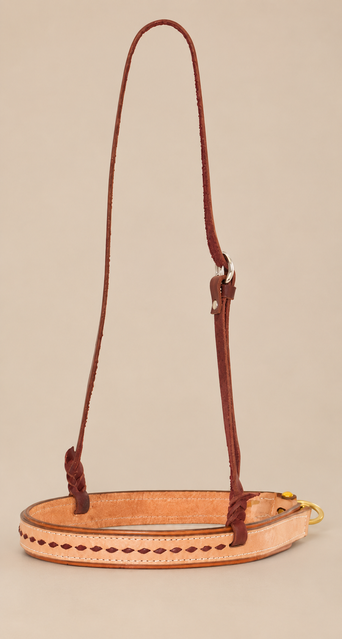 Noseband - NB02 - 1 1/4" Roughout Latigo Buckstitch