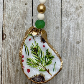 Oyster Ornament - Pine Branch