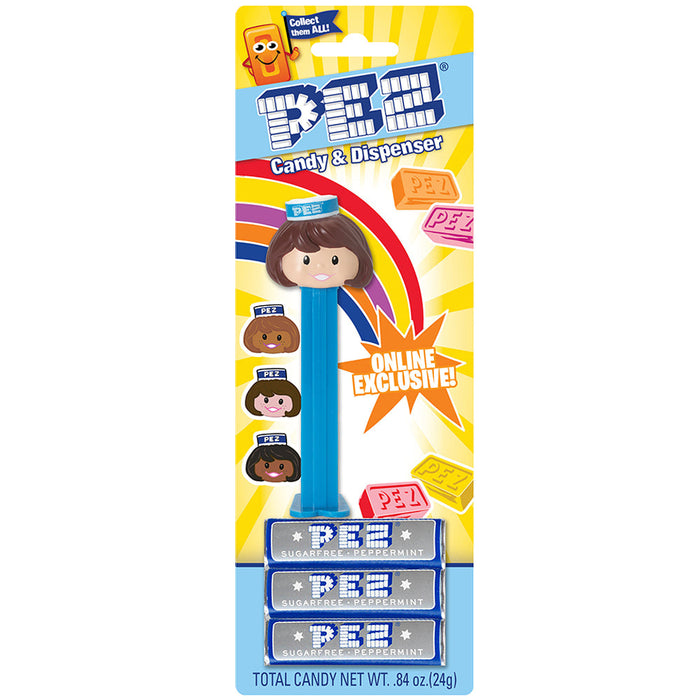 PEZ Classic Presenter Girl Peppermint (Light Skin Tone/Brown Hair) PEZ Exclusive