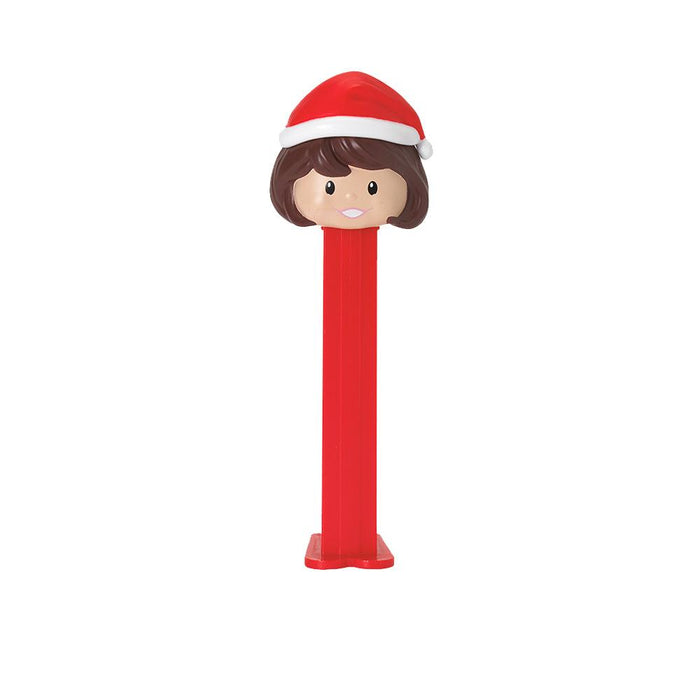 PEZ Presenter Girl Santa Hat (Light Skin Tone/Brown Hair)