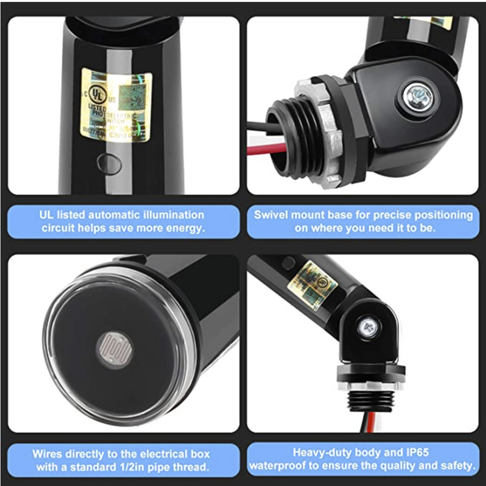 Photocell Sensor with Swivel Mount