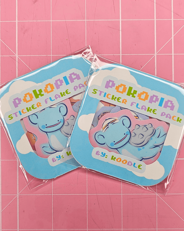 Pokopia Ditto Variants Flake Sticker Pack - Koodle