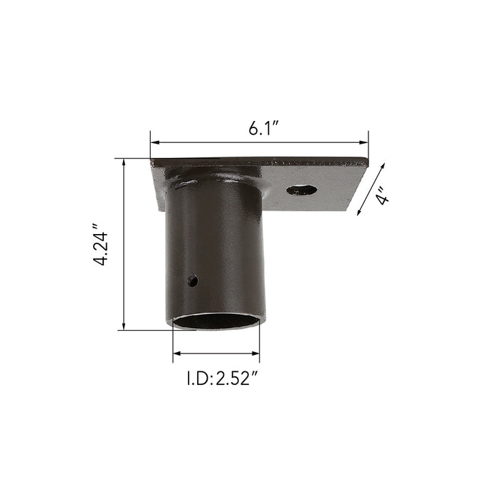 Pole Top Tenon and Trunnion Adapter Dimensions