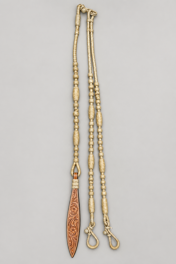 Romal Reins - RR118 - 12 Plait Natural 84"