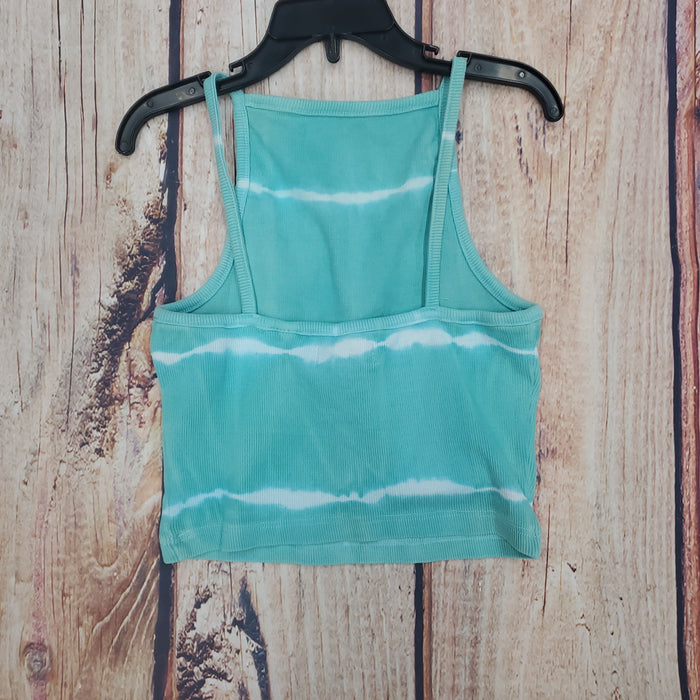 SILVER GIRLS TIE DYE CROP TANK TOP