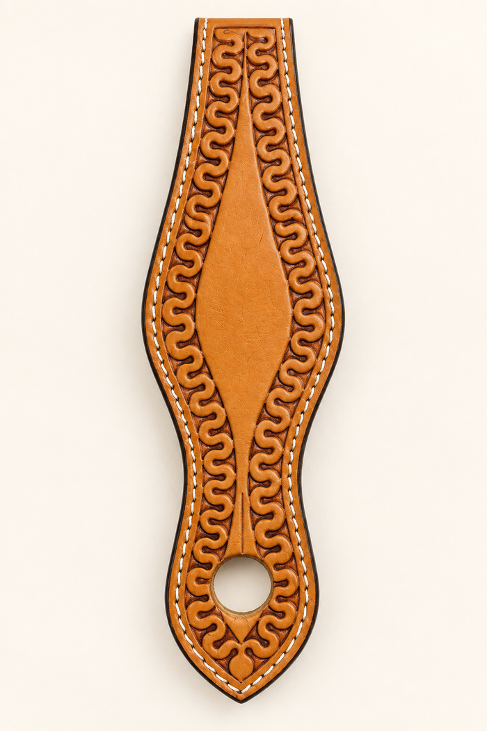 Slobber Leathers - SL08 - 8 " Carlos Border Stamped Medium Oil