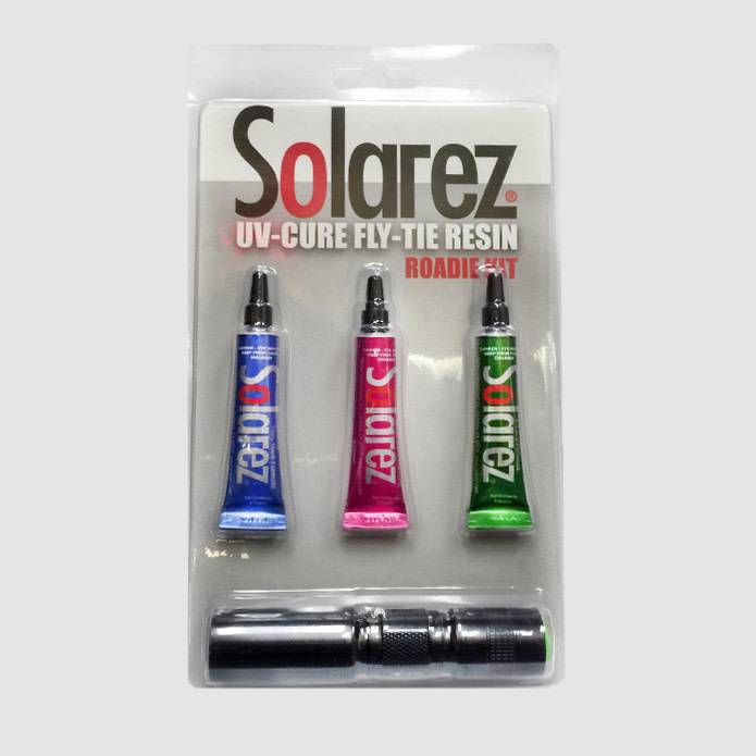 Solarez Fly-Tie UV Resin Roadie Kit 3pk (with UVA Lamp)