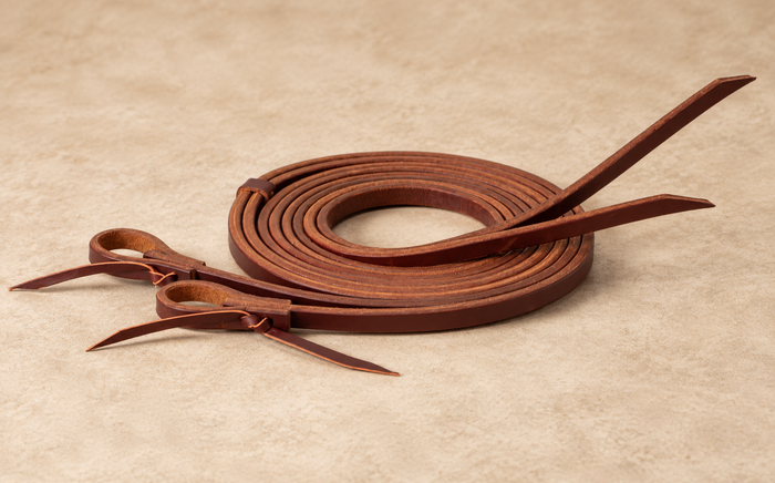 Split Reins - SR58 - 1/2" x 8' Harness with Water Loops and Tie Laces