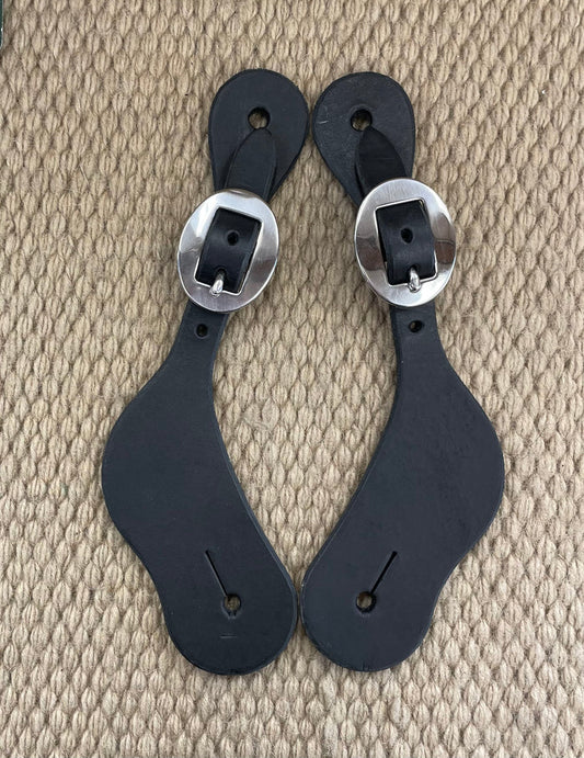 Spur Straps - SPS104 - Plain Black Contour Ladies