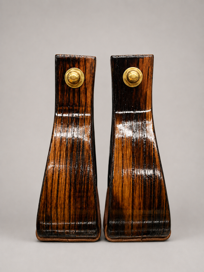 Stirrups - STP25 - Nettles 2 1/2” Oversized Flatbottom Triple Finish