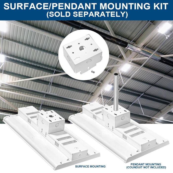 Light fixture components with pendant mounting kit on a ceiling background