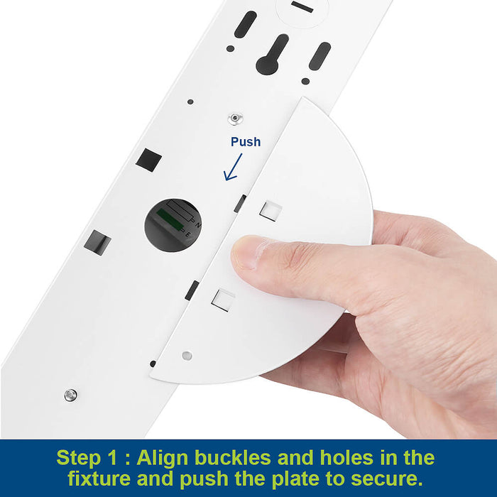 Installation of Surface Mount Plate for SL0302 Series LED Strip Light Fixture