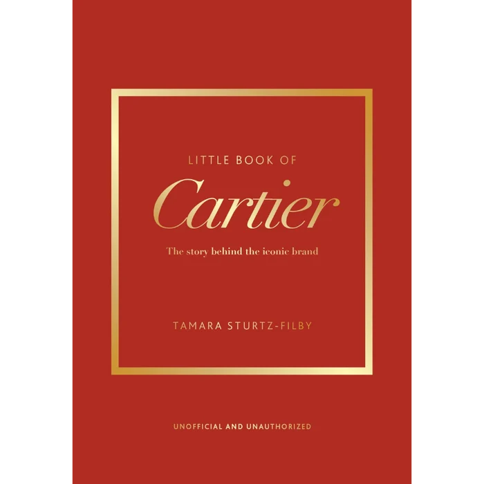 Book cover of 'Little Book of Cartier' with gold text on a red background