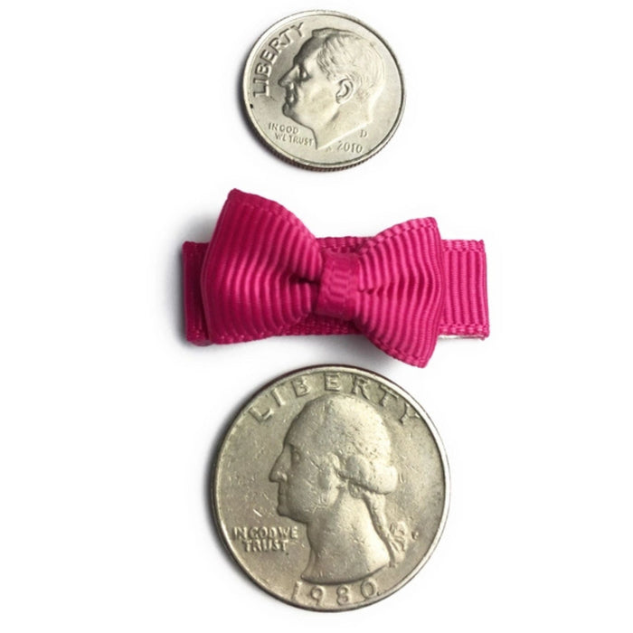 Tiny Tuxedo Bows 5 Pack Snap Clips